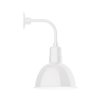 Deep Bowl LED Curved Arm Wall Light in White (518|GNT11644B03L12)