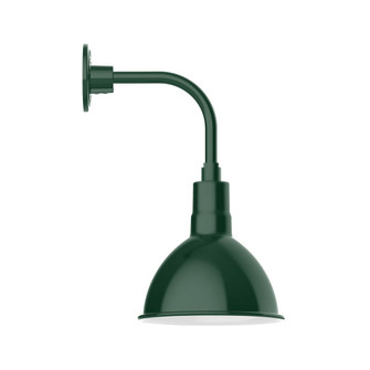 Deep Bowl LED Curved Arm Wall Light in Forest Green (518|GNT11542B03L12)