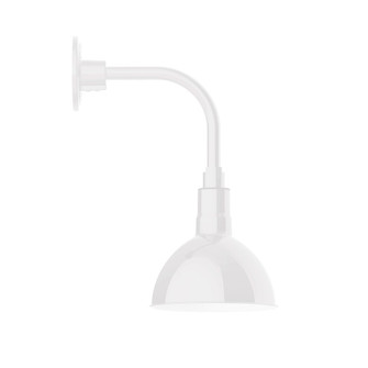 Deep Bowl LED Curved Arm Wall Light in White (518|GNT11444W08L10)