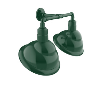Emblem Two Light Straight Arm Wall Light in Forest Green (518|GNR12242)