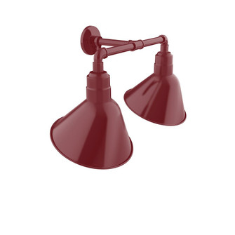 Angle LED Straight Arm Wall Light in Barn Red (518|GNR10355L12)