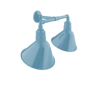 Angle Two Light Straight Arm Wall Light in Light Blue (518|GNR10354)