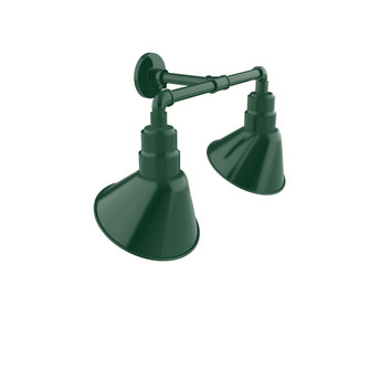 Angle Two Light Straight Arm Wall Light in Forest Green (518|GNR10242)