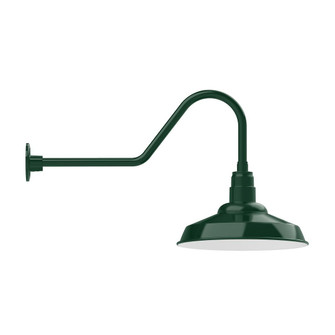 Warehouse LED Gooseneck Wall Light in Forest Green (518|GNC18442B01L13)