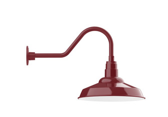 Warehouse One Light Gooseneck Wall Light in Barn Red (518|GNB18455G05)