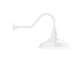 Warehouse One Light Gooseneck Wall Light in White (518|GNB18444G06)