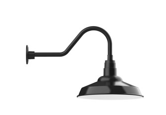 Warehouse One Light Gooseneck Wall Light in Black (518|GNB18441)