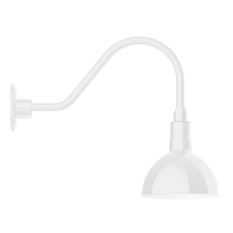 Deep Bowl LED Gooseneck Wall Light in White (518|GNA11444B03L10)