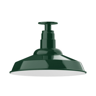 Warehouse LED Flush Mount in Forest Green (518|FMB18442W16L13)