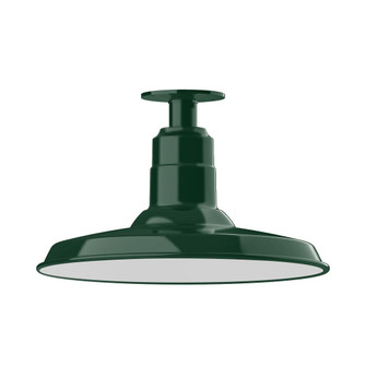 Warehouse LED Flush Mount in Forest Green (518|FMB18342W14L13)