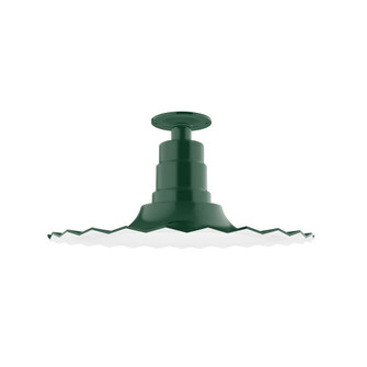 Radial One Light Flush Mount in Forest Green (518|FMB15942G05)