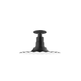 Radial One Light Flush Mount in Black (518|FMB15841)