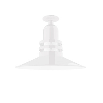 Atomic One Light Flush Mount in White (518|FMB14944)