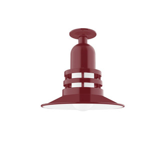 Atomic One Light Flush Mount in Barn Red (518|FMB14855G07)