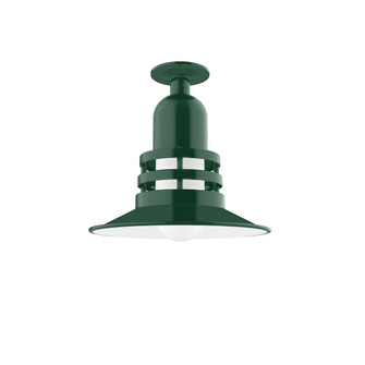 Atomic One Light Flush Mount in Forest Green (518|FMB14842)