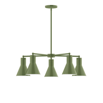 Flare LED Chandelier in Fern Green (518|CHC43622L10)