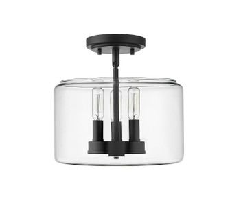 Asheville Three Light Semi-Flush Mount in Matte Black (59|46923MB)