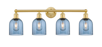 Edison Four Light Bath Vanity in Satin Gold (405|6164WSGG5586BL)