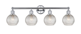 Edison Four Light Bath Vanity in Polished Chrome (405|6164WPCG122C6CL)