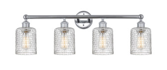 Edison Four Light Bath Vanity in Polished Chrome (405|6164WPCG112C5CL)