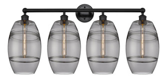 Edison Four Light Bath Vanity in Matte Black (405|6164WBKG5578SM)