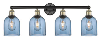 Edison Four Light Bath Vanity in Black Antique Brass (405|6164WBABG5586BL)