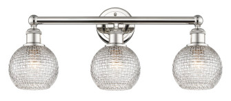 Edison Three Light Bath Vanity in Polished Nickel (405|6163WPNG122C6CL)