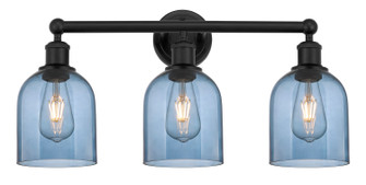 Edison Three Light Bath Vanity in Matte Black (405|6163WBKG5586BL)