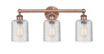 Edison Three Light Bath Vanity in Antique Copper (405|6163WACG112C5CL)