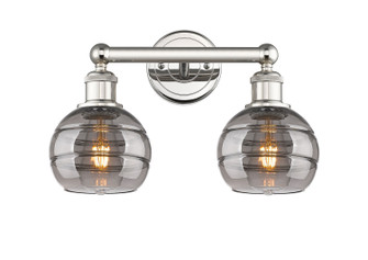 Edison Two Light Bath Vanity in Polished Nickel (405|6162WPNG5566SM)