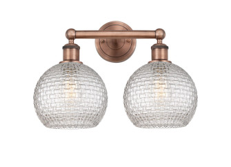 Edison Two Light Bath Vanity in Antique Copper (405|6162WACG122C8CL)