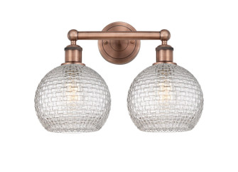 Downtown Urban Two Light Bath Vanity in Antique Copper (405|6162WACG122C8CL)