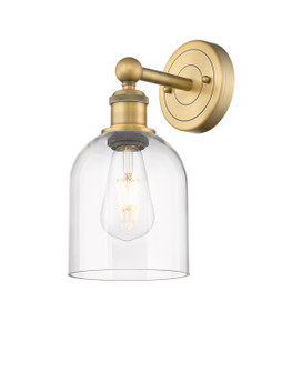 Edison One Light Wall Sconce in Brushed Brass (405|6161WBBG5586CL)