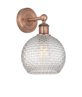 Downtown Urban One Light Wall Sconce in Antique Copper (405|6161WACG122C8CL)