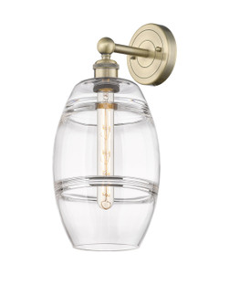 Downtown Urban One Light Wall Sconce in Antique Brass (405|6161WABG5578CL)