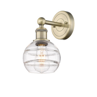 Edison LED Wall Sconce in Antique Brass (405|6161WABG5566CL)