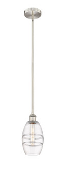 Edison One Light Mini Pendant in Brushed Satin Nickel (405|6161SSNG5576CL)