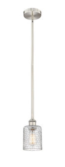 Edison One Light Mini Pendant in Brushed Satin Nickel (405|6161SSNG112C5CL)