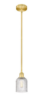 Edison One Light Mini Pendant in Satin Gold (405|6161SSGG5595CL)