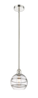 Edison One Light Mini Pendant in Polished Nickel (405|6161SPNG5568CL)