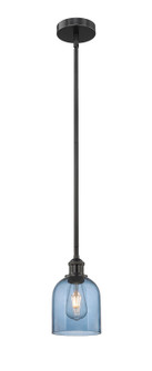 Edison One Light Mini Pendant in Matte Black (405|6161SBKG5586BL)
