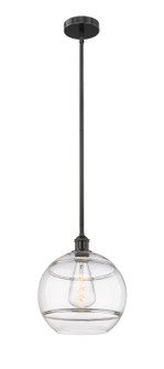 Edison One Light Mini Pendant in Matte Black (405|6161SBKG55612CL)