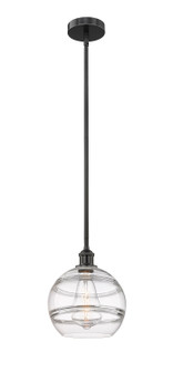 Edison One Light Mini Pendant in Matte Black (405|6161SBKG55610CL)