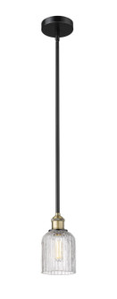 Edison One Light Mini Pendant in Black Antique Brass (405|6161SBABG5595CL)