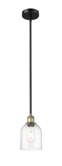 Edison One Light Mini Pendant in Black Antique Brass (405|6161SBABG5586CL)