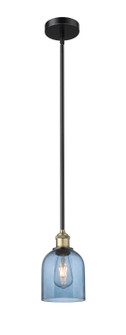 Edison One Light Mini Pendant in Black Antique Brass (405|6161SBABG5586BL)
