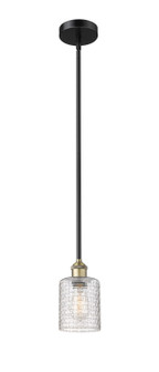 Edison One Light Mini Pendant in Black Antique Brass (405|6161SBABG112C5CL)