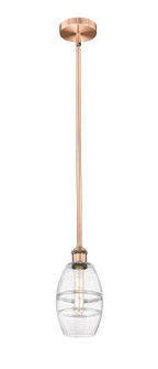 Edison One Light Mini Pendant in Antique Copper (405|6161SACG5576CL)