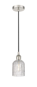 Edison One Light Mini Pendant in Polished Nickel (405|6161PPNG5595CL)