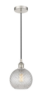 Edison One Light Mini Pendant in Polished Nickel (405|6161PPNG122C8CL)